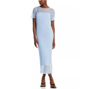 French Connection Women's Size XS Blue Cashmere Saskia Ruched Midi Dress NWT